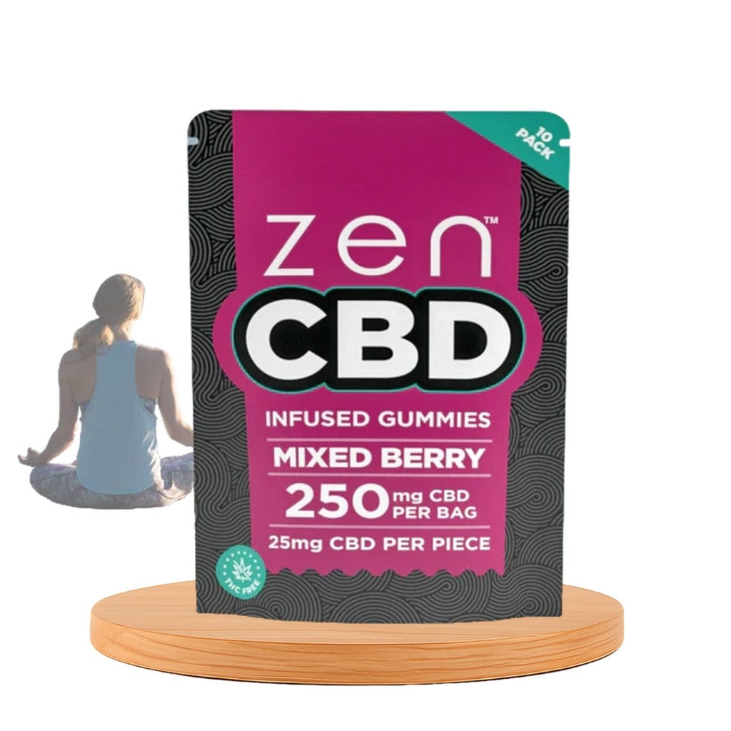 Gomas de CBD ZEN, Frutos Vermelhos Mix, 250 mg