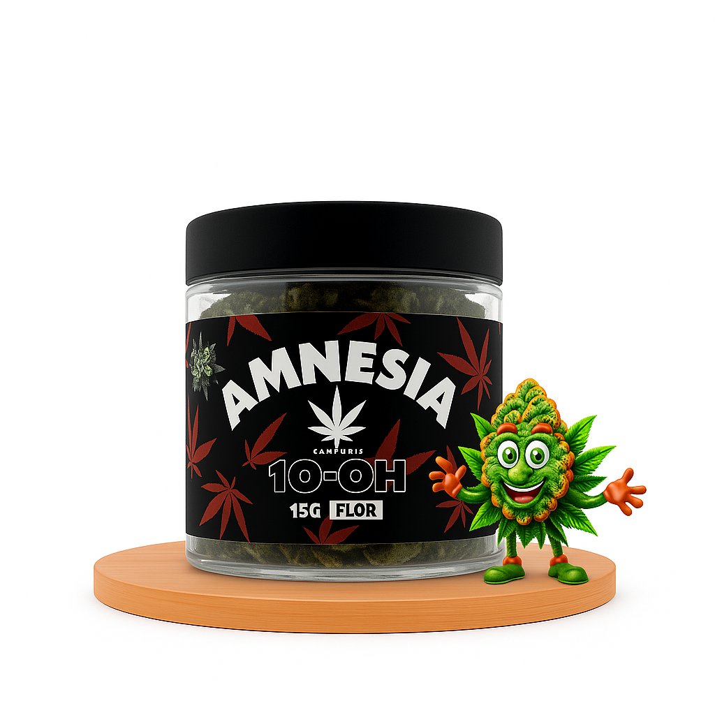 Flor de 10-OH Amnesia 50%, 15 Gramas