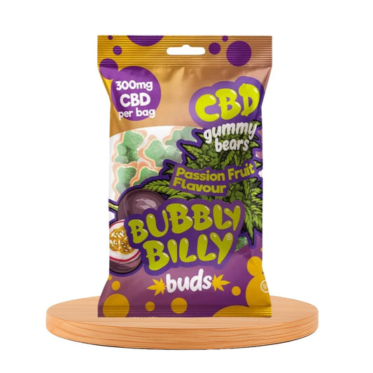 Gomas de CBD Maracujá, Bubbly Billy, 300mg