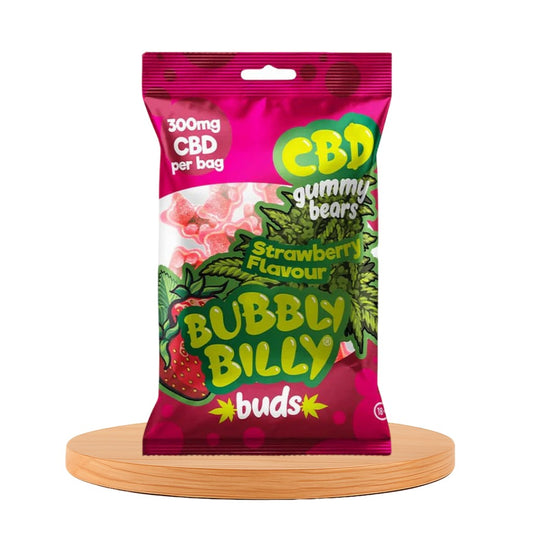 Gomas de CBD Morango, Bubbly Billy, 300mg