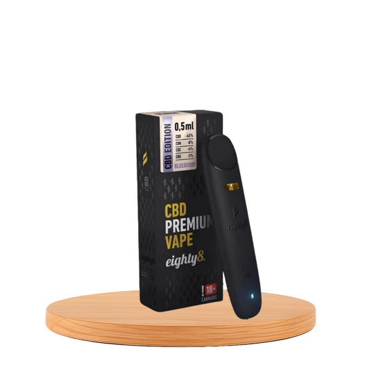 Vape de CBD 45%, Premium Blueberry, Eighty8 0.5ml