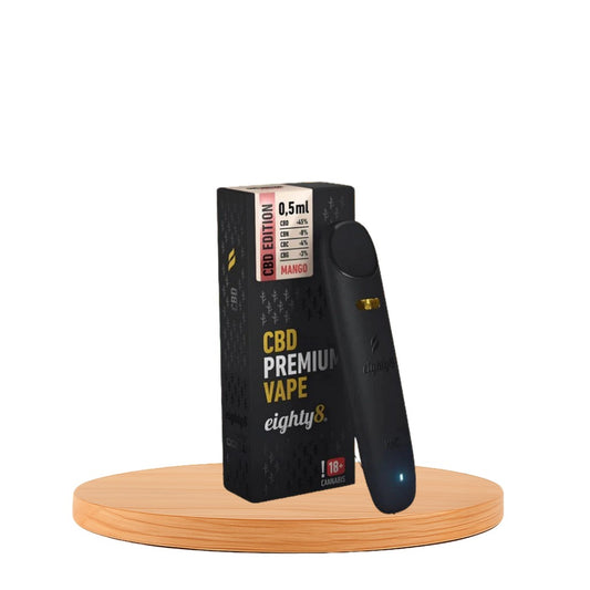 Vape de CBD 45%, Premium Mango, Eighty8 0.5ml