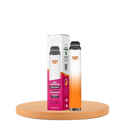 Vape de CBD e CBG Pink Lemonade, Caneta Descartável 1000mg 3500 puffs