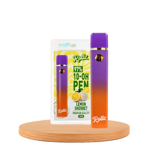 Vape de 10-OH 97%, Limão, Caneta Descartável Rollz 2ml/1ml