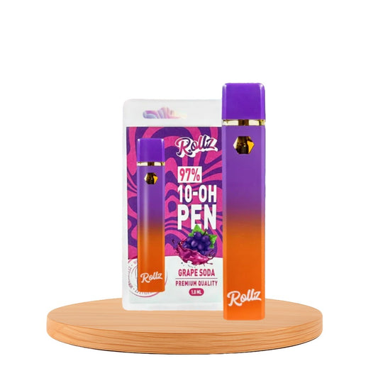 Vape de 10-OH 97%, Uva, Caneta Descartável Rollz 2ml/1ml